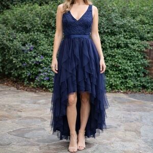 HP 💙 Le Château Navy High-Low Dress